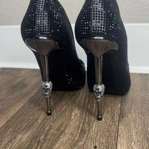 Philipp Plein Glittering Black Women's Heels